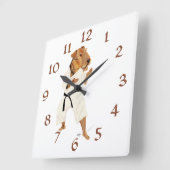 Karate Terrier Vierkante Klok (Hoek)
