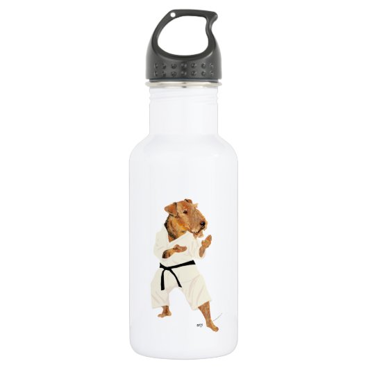 Karate Terrier Waterfles (Voorkant)