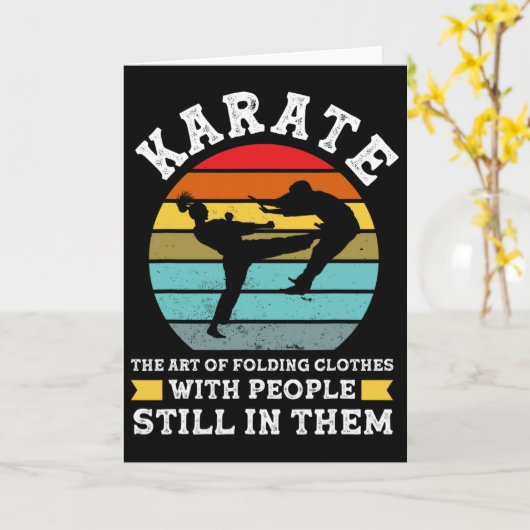 Karate The Art Of Folding Clothes Martial Arts  Kaart (Gele Bloem)
