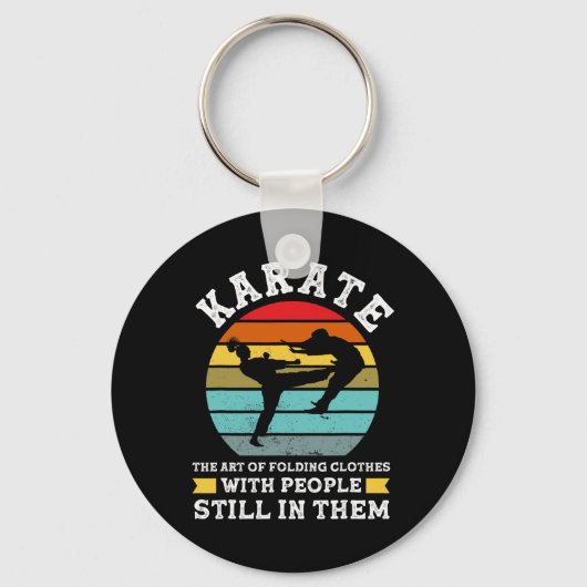 Karate The Art Of Folding Clothes Martial Arts  Sleutelhanger (Voorkant)
