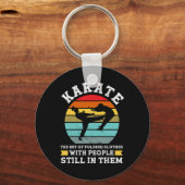Karate The Art Of Folding Clothes Martial Arts  Sleutelhanger (Voorkant)