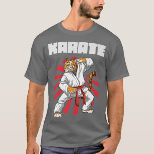 Karate Tiger en Japans Sun Karate Martial Arts T-shirt
