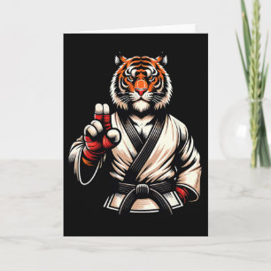 Karate Tijger Fel Discipline Kampioen 1 Kaart