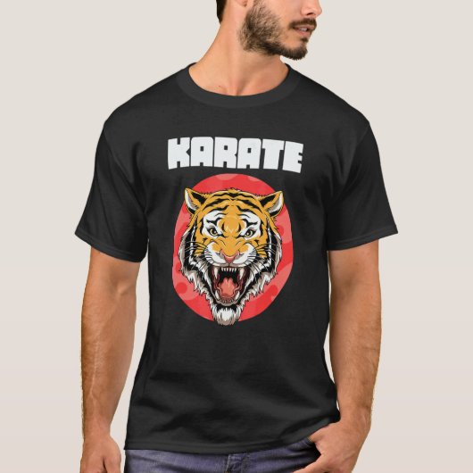 Karate Tijger Hoofd T-shirt (Voorkant)