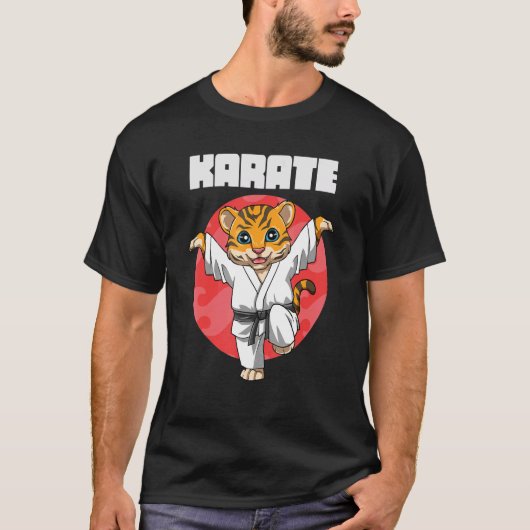 Karate Tijger Kraanvogel Trap T-shirt (Voorkant)