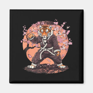 Karate Tijger Sakura Bloemen Taekwondo Jiu-Jitsu Magneet