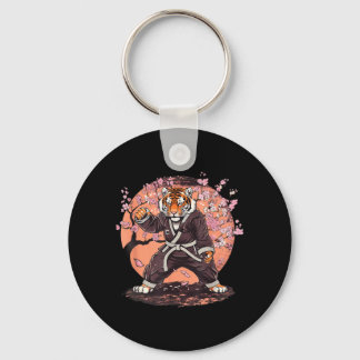 Karate Tijger Sakura Bloemen Taekwondo Jiu-Jitsu Sleutelhanger