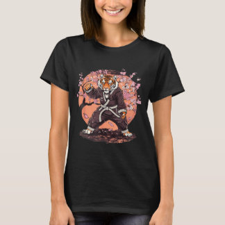 Karate Tijger Sakura Bloemen Taekwondo Jiu-Jitsu T-shirt