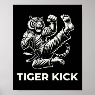 Karate Tijger Trap Fierce Vechtkunst Poster