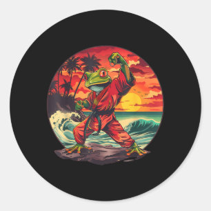 Karate Toad Judo Mma Zonsondergang Kickboksen Taek Ronde Sticker