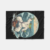 Karate Toad Taekwondo Beach Sunset Martial Arts To Fleece Deken (Voorkant (Horizontaal))