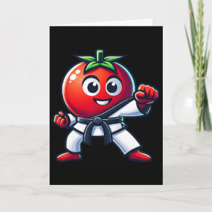 Karate Tomaat Grappigste Martial Arts-ontwerp Voor Kaart