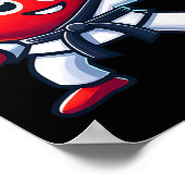 Karate Tomaat Grappigste Martial Arts-ontwerp Voor Poster (Hoek)