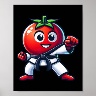 Karate Tomaat Grappigste Martial Arts-ontwerp Voor Poster