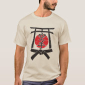 Karate - Torii gate, Sun and Kanji  T-shirt (Voorkant)