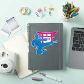 Karate Torii Neon Vechters Sticker (iPad Cover)