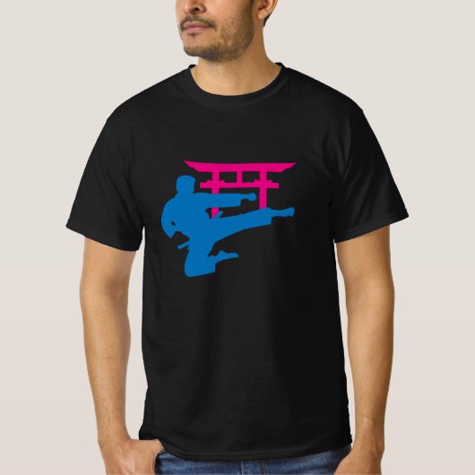 Karate Torii Neon Vechters T-shirt (Voorkant)