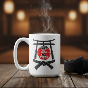 Karate - Torii poort, Zon en Kanji  Koffiemok