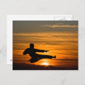 karate trap in zonsopgang briefkaart (Voorkant / Achterkant)
