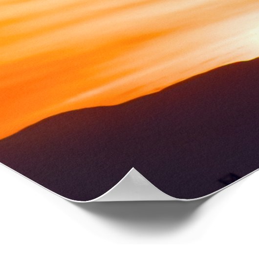 Karate trap in zonsopgang, poster (Hoek)