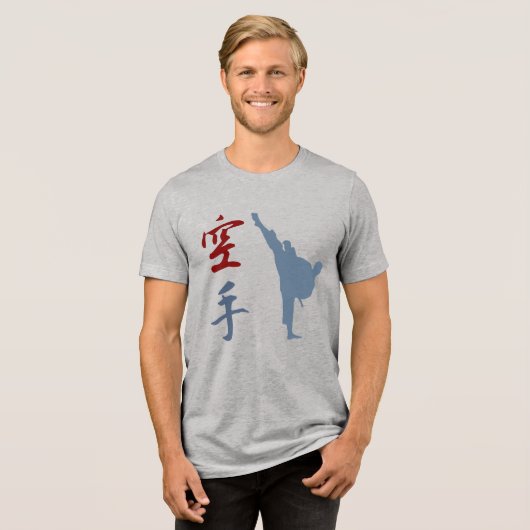Karate Tri-Blend Shirt (Voorkant volledig)