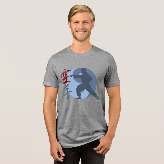 Karate Tri-Blend Shirt (Voorkant volledig)
