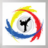 Karate Tricolor Emblem Poster (Voorkant)