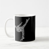Karate Typography - Martial Arts Coach Comt Self D Koffiemok (Links)