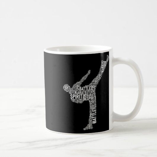 Karate Typography - Martial Arts Coach Comt Self D Koffiemok (Rechts)