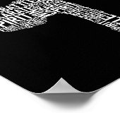 Karate Typography - Martial Arts Coach Comt Self D Poster (Hoek)