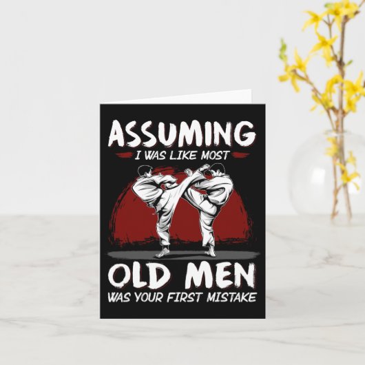 Karate Uming Ik was zoals de meeste oude Mannen wa Kaart (Gele Bloem)