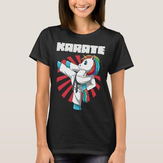 Karate Unicorn A  Unicorn Karate Fighter T-shirt (Voorkant)
