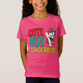 Karate Unicorn Taekwondo Cute but Dangerous Funny T-shirt (Voorkant)