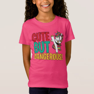 Karate Unicorn Taekwondo Cute but Dangerous Funny T-shirt