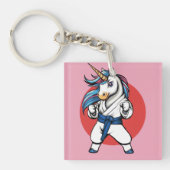 Karate Unicorn The cutest fighter Sleutelhanger (voorkant)