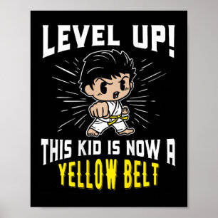 Karate-uniform voor kinderen Gele Riem Onderscheid Poster