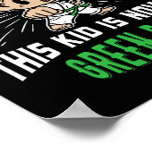 Karate-uniform voor kinderen groene band ondersche poster (Hoek)