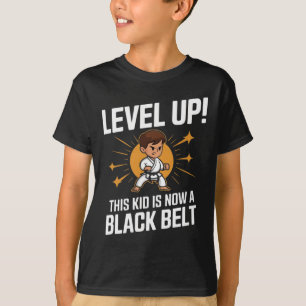 Karate-uniform voor kinderen Zwart Band Onderschei T-shirt