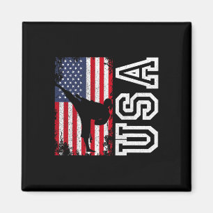 Karate Usa Vlag 4 juli Patriottisch Amerikaans Magneet