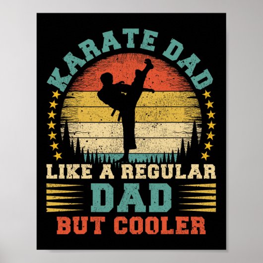  karate vader als een normale vader karate vader poster (Voorkant)