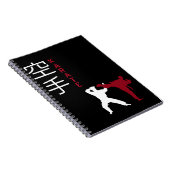 Karate vecht tegen Japanse krijgskunst Notitieboek (Rechterzijde)