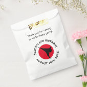 Karate vechtsport thema kinderen Verjaardagsfeest Bedankzakje (Gezegeld)