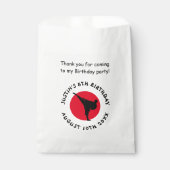 Karate vechtsport thema kinderen Verjaardagsfeest Bedankzakje (Voorkant)