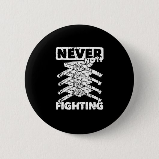 Karate - vechtsport vechter karate ronde button 5,7 cm (Voorkant)