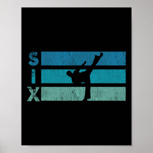 Karate Verjaardag 6 Jaar Taekwondo Jongen 6e Geboo Poster