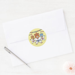 Karate Verjaardag Ronde Sticker