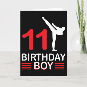 Karate verjaardag T-shirt jongens cadeau kinderen Kaart