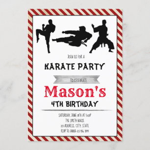 Karate verjaardagsfeestje uitnodiging