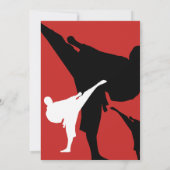 Karate verjaardagsfeestje uitnodigingen voor kinde (Achterkant)