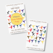 Karate verjaardagsfeestje VIP All Access Pas Badge (Voor- en achterkant)